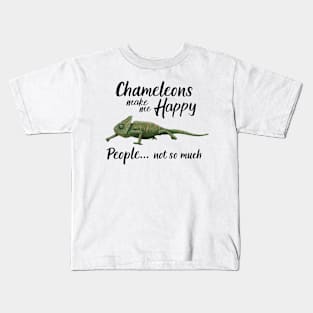 Chameleons Make Me Happy Kids T-Shirt